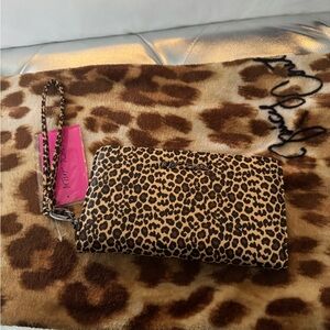 Betsey Johnson Leopard Print Wristlet
